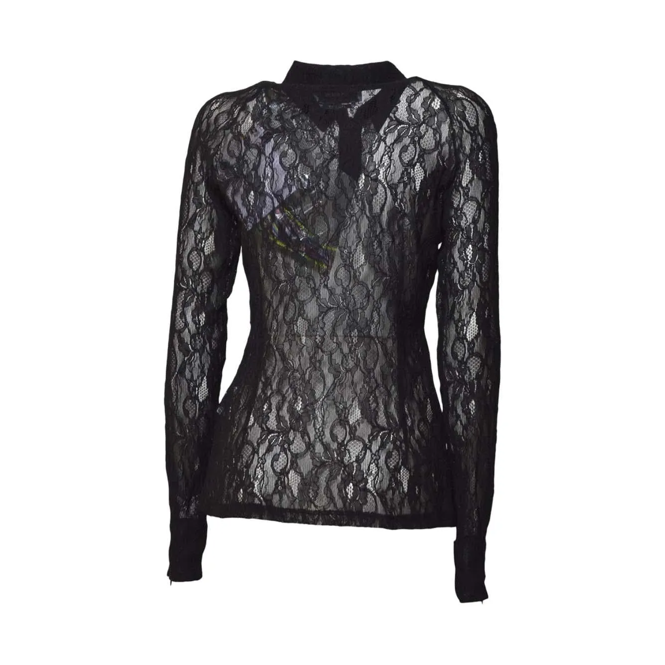 MSGM 3942MDE10257812 camicia nera poliammide