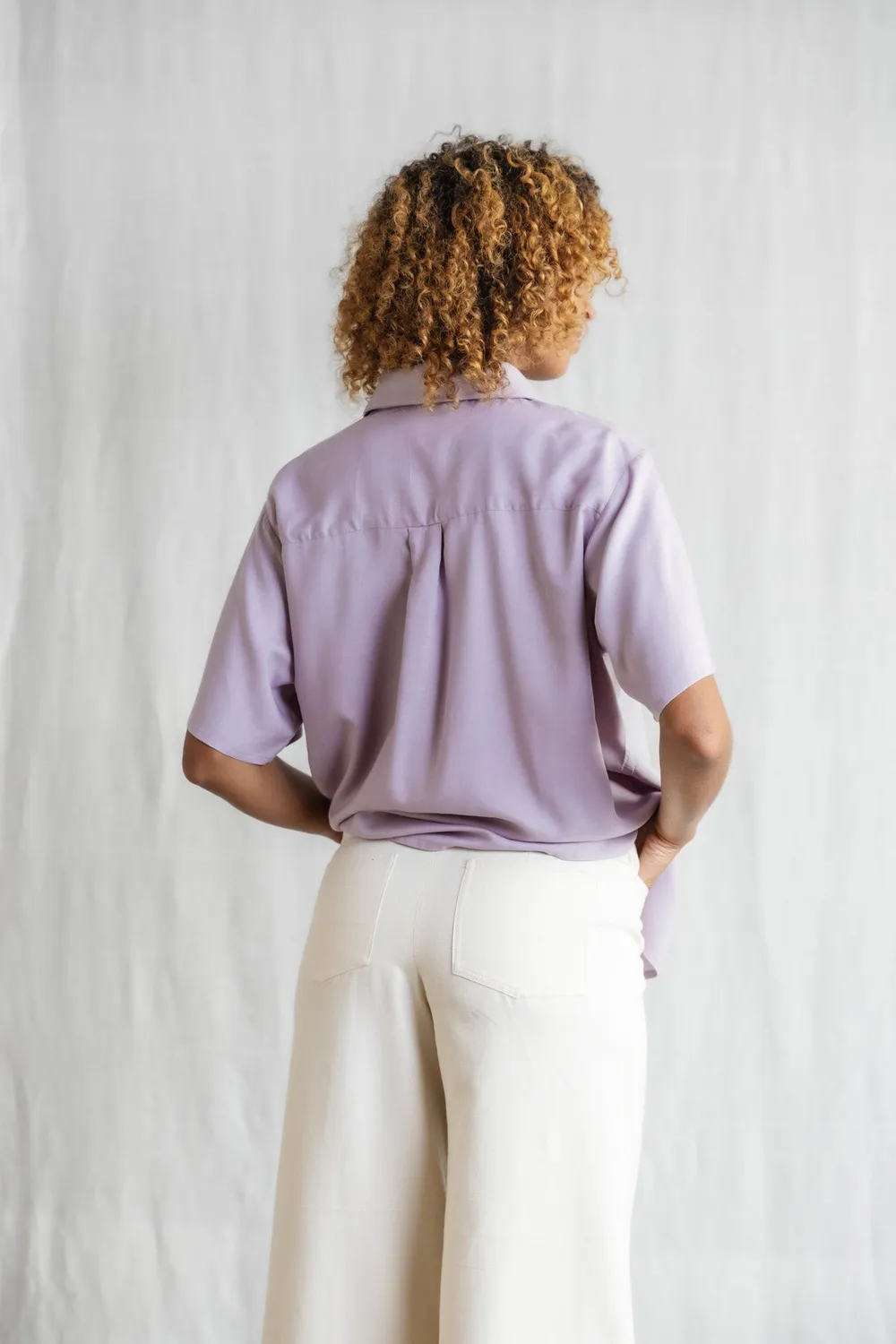 Jyoti Fair Works Ecovero Shirt Nehani camicia lilla modal