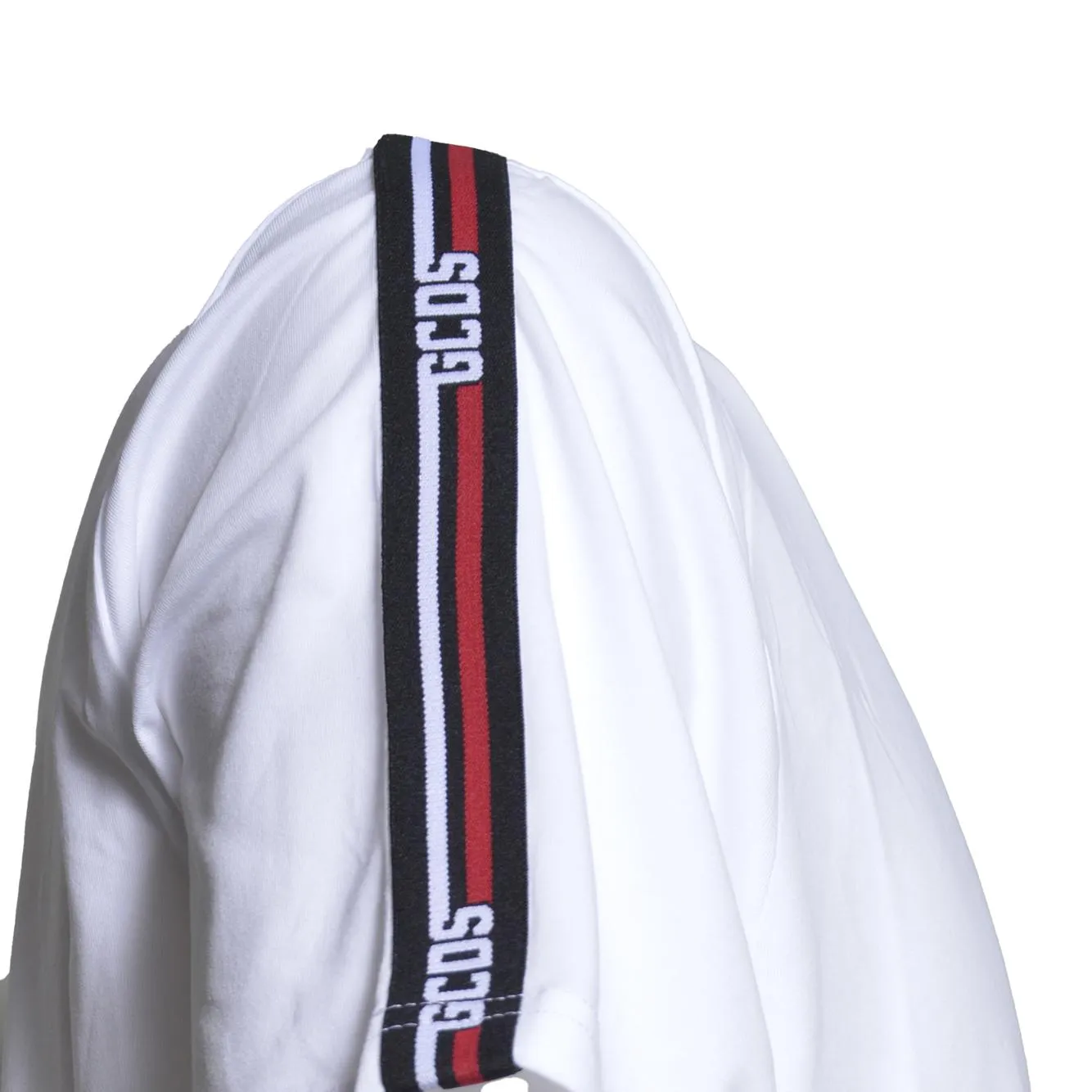 GCDS Logo Tape C1MEQC037J022 t-shirt bianca