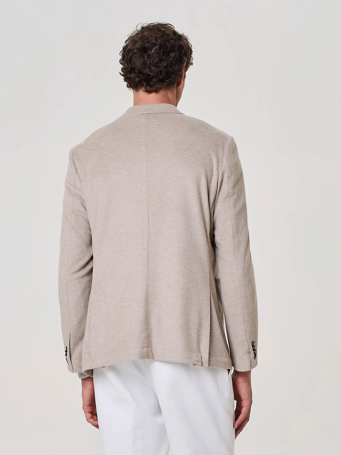 Paul Taylor Giacca Velour Cashmere Beige Monopetto