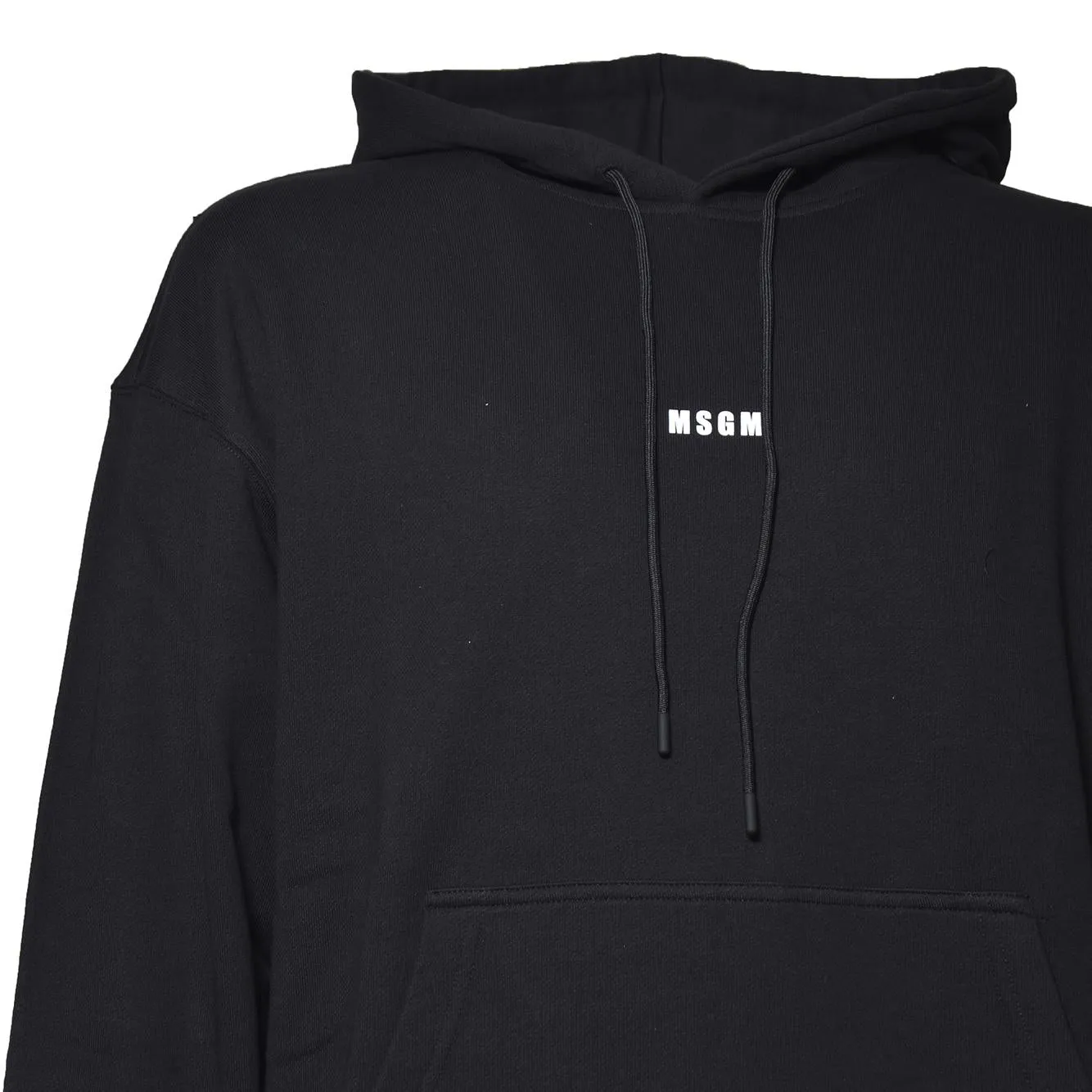 MSGM 2000MM50930000099 felpa nera in cotone