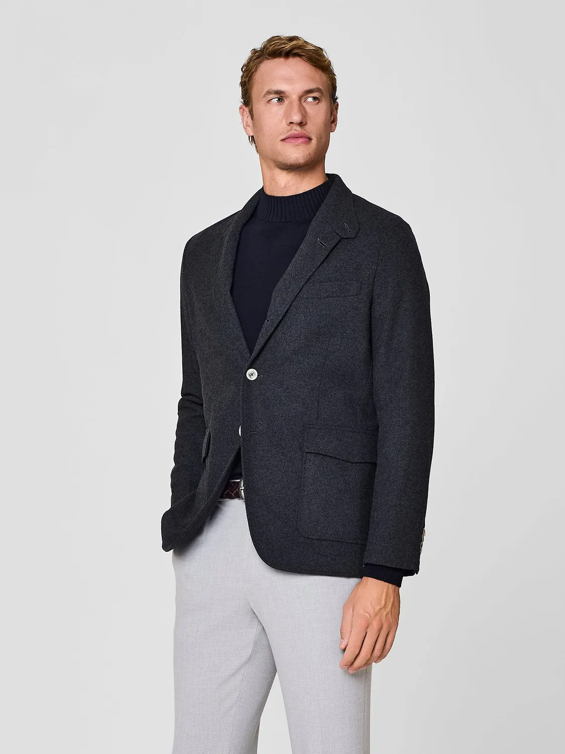 Paul Taylor Overjacket Giacca Grigio Scuro Tre Bottoni
