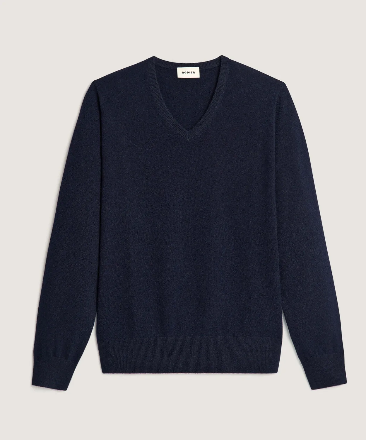 Rodier Maglione Cashmere Uomo Blu Notte Scollo V