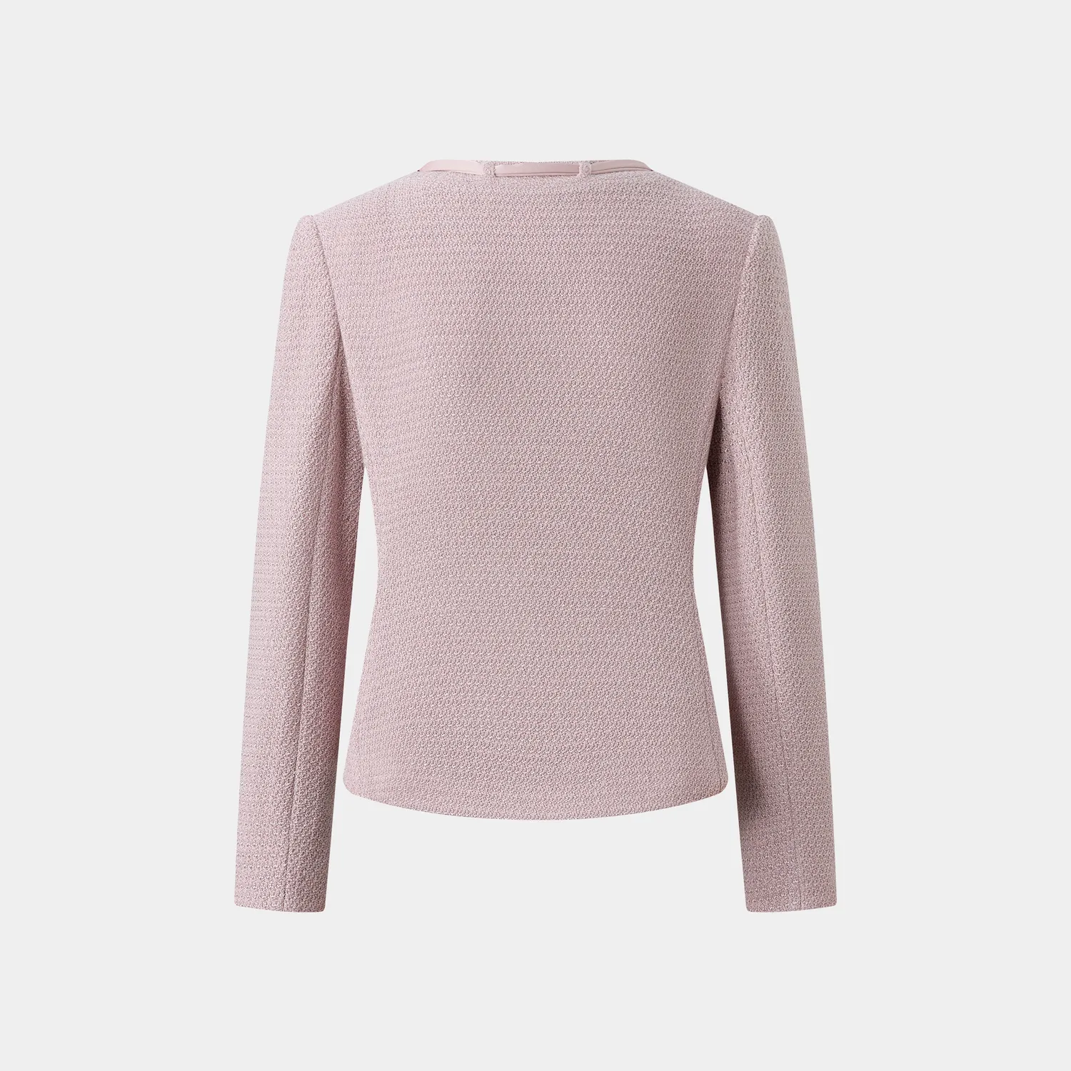 PORTS LQ8K006VXF016 vestito tweed rosa orchid fiocco