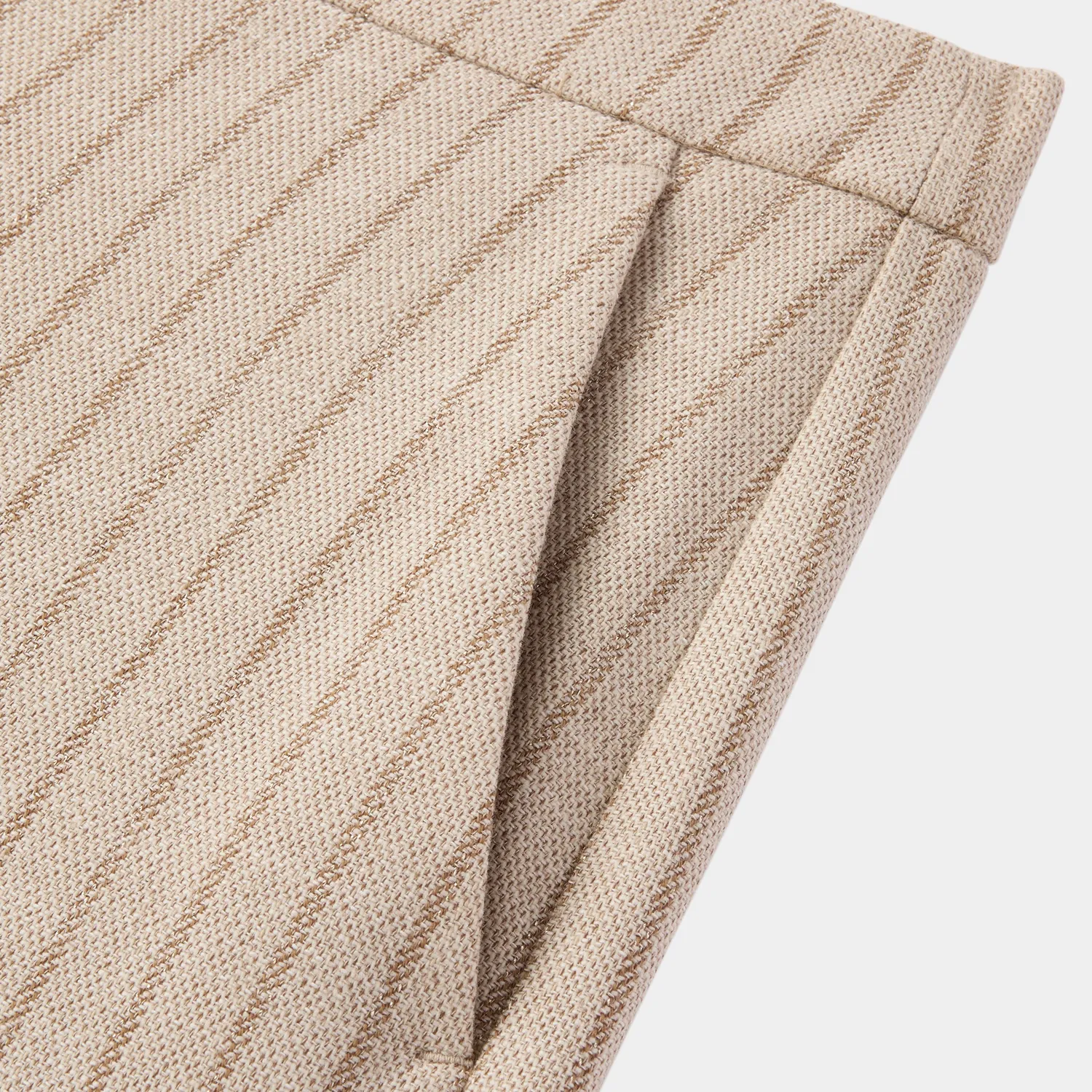 Ports SS25 pantaloni palazzo beige prairie bro str