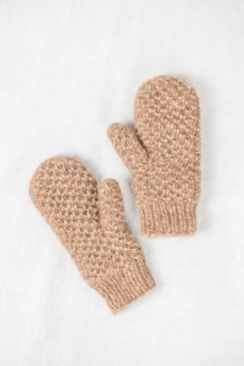 Jyoti Casma muffole baby alpaca cammello calde