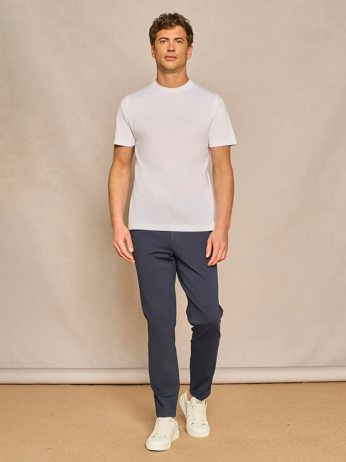 Paul Taylor t-shirt regular bianca fluid jersey leggera