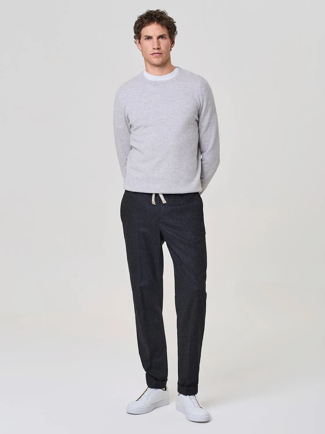 Paul Taylor Pantalone flanella 5 tasche grigio scuro