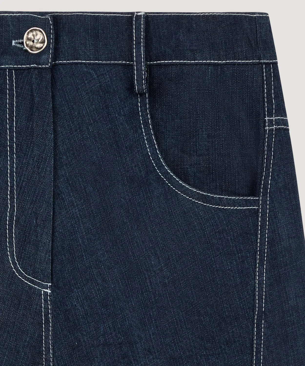 Rodier Gonna Lunga Denim Blu Denim