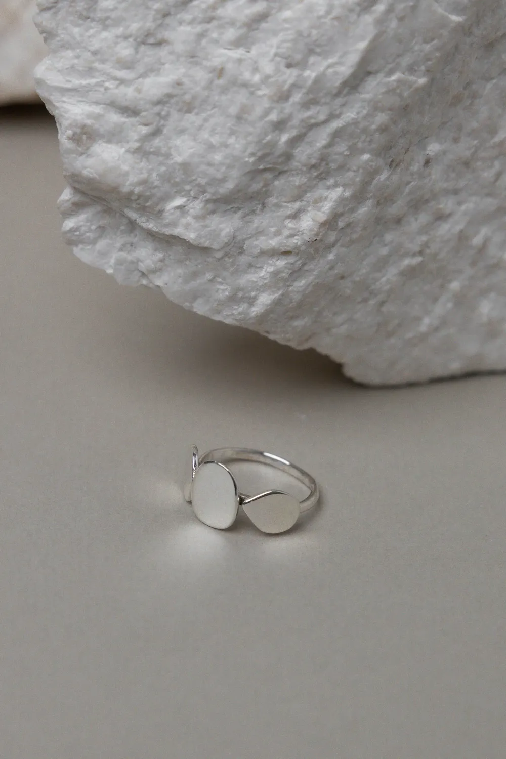 Jyoti Patthar anello argento placche ottone