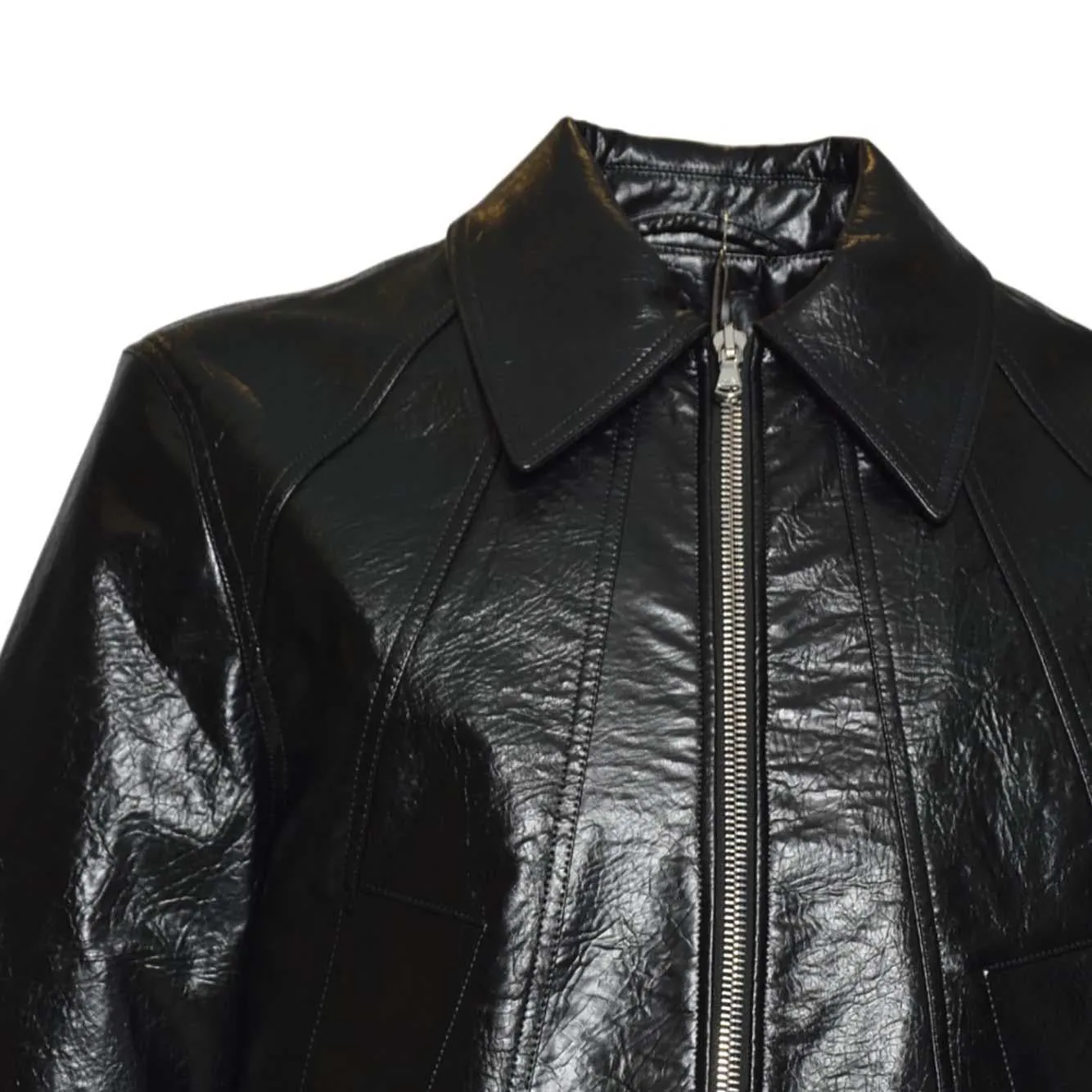 Séfr MSS25DUKEFAU Giacca Uomo Nera Faux Memory Leather