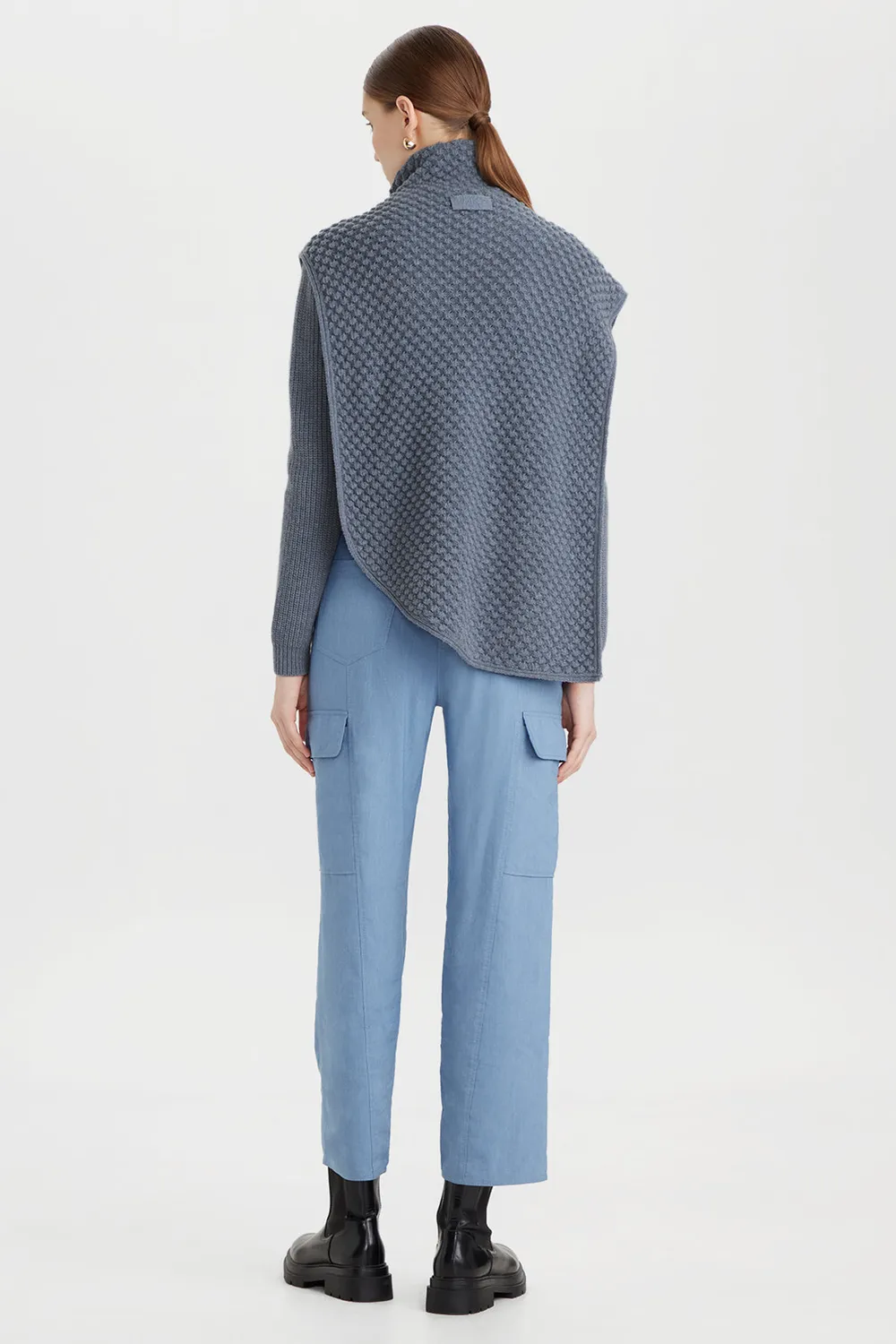 PORTS 1961 PW326KFA01 top lana polo azzurro nido ape