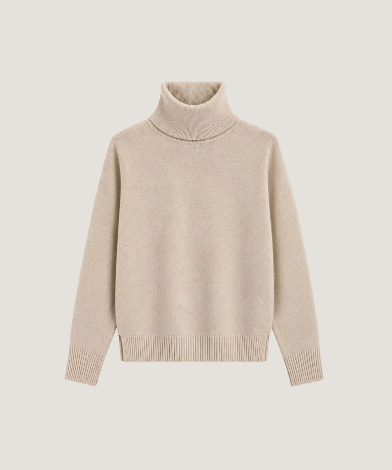 Rodier dolcevita maglione in cashmere beige