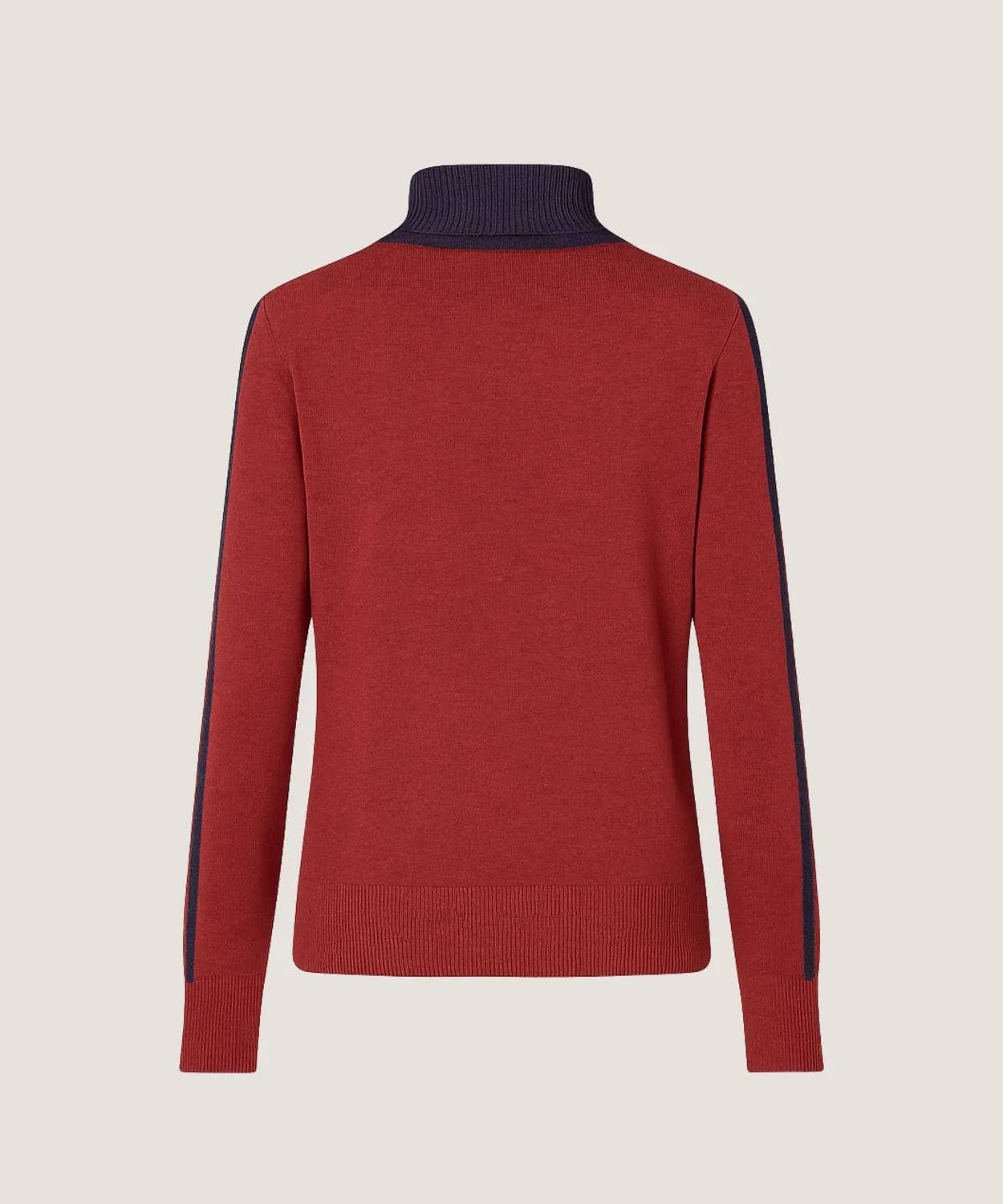 Rodier Bicolore maglione dolcevita denim blue righe