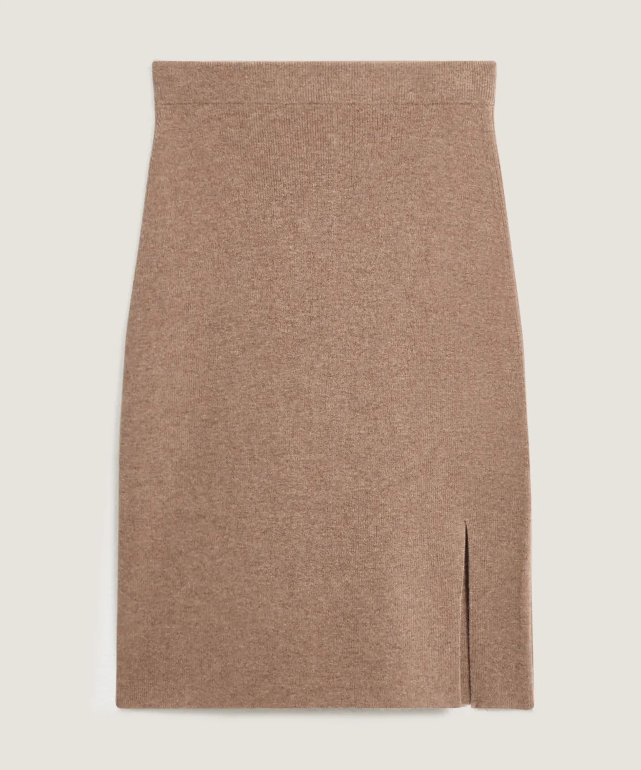 Rodier Gonna dritta lana cashmere Camel Midi S