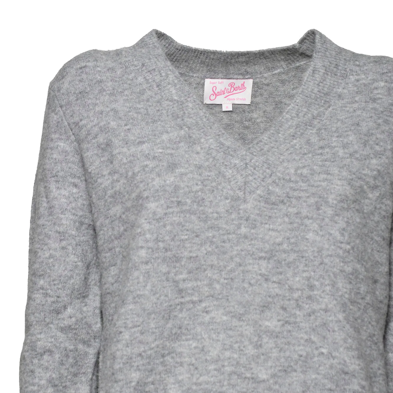 Saint Barth ASE0001 Anise cardigan grigio alpaca donna