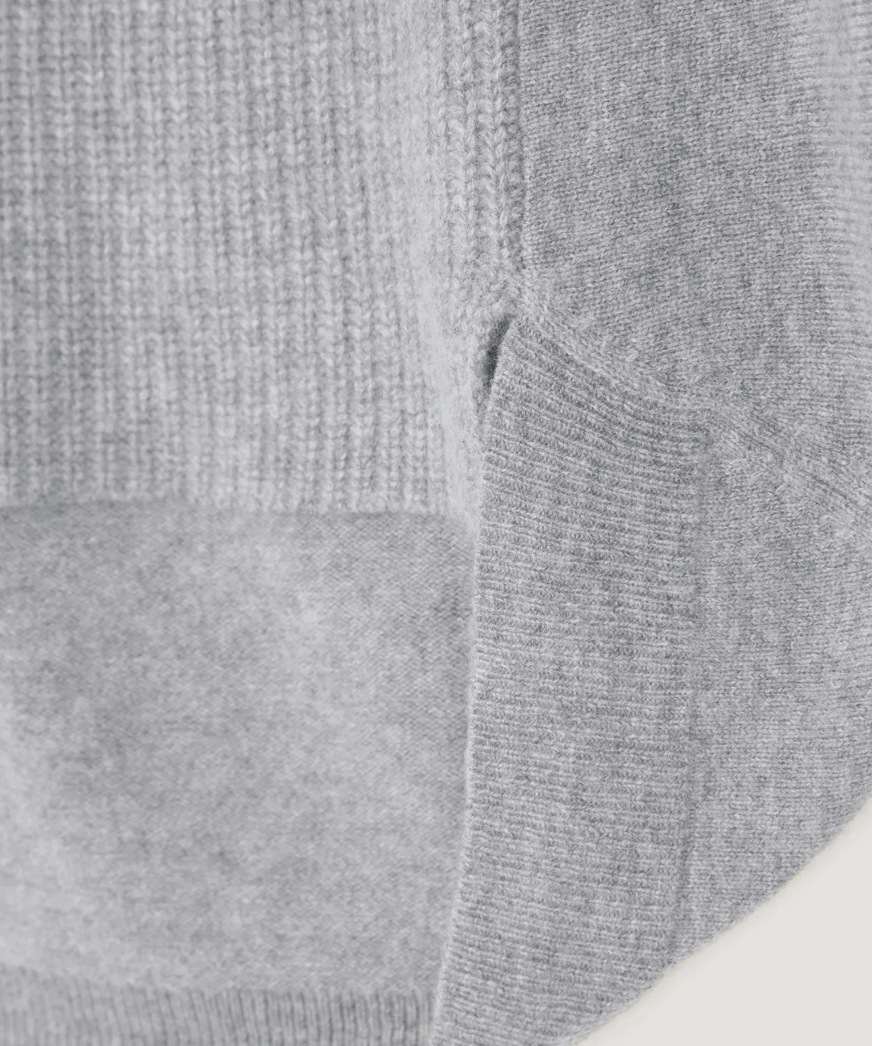 Rodier maglia collo alto lana cashmere grigio ampia