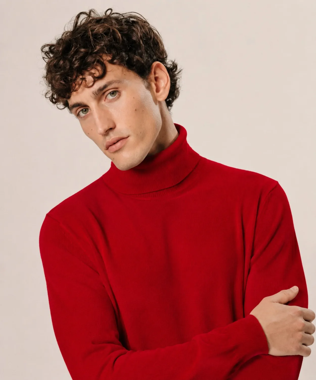 Rodier maglione dolcevita lana merino rosso