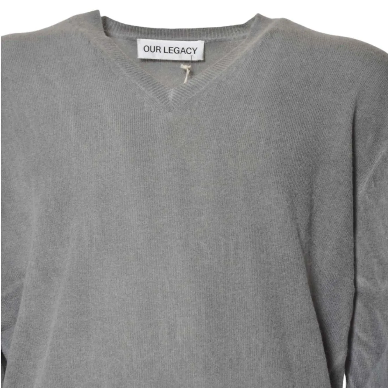 Our Legacy M4253PGS maglia scollo V grigia 50 lana