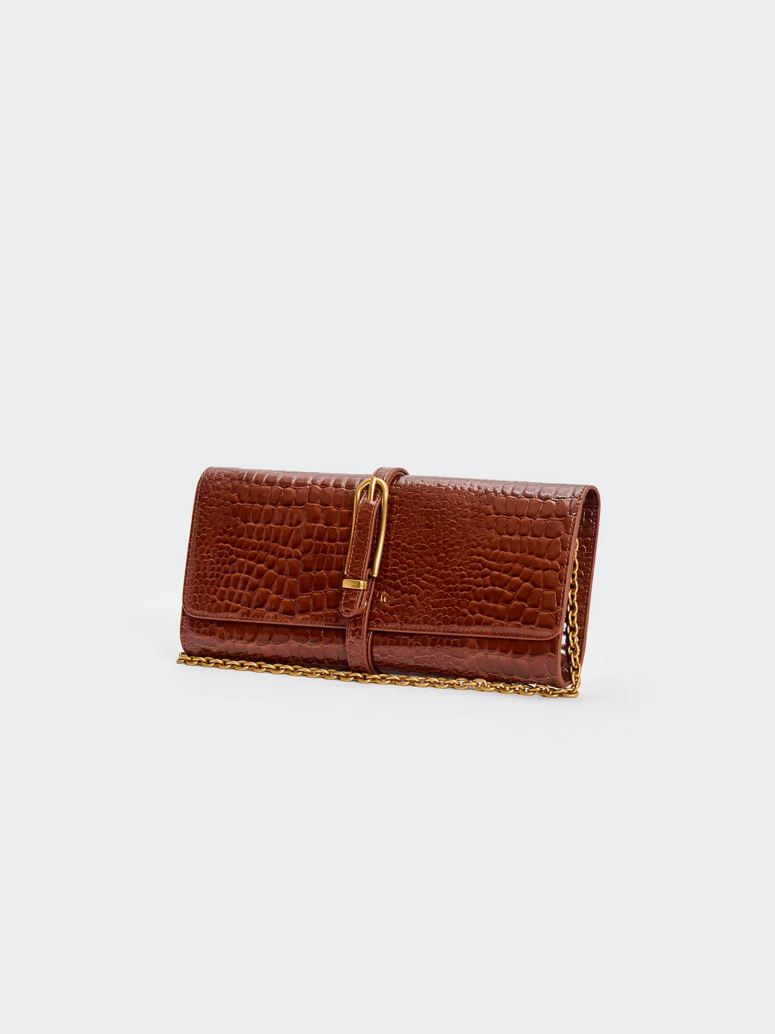 Vicolo Shibuya Belted Maxi pochette moka ecopelle cocco