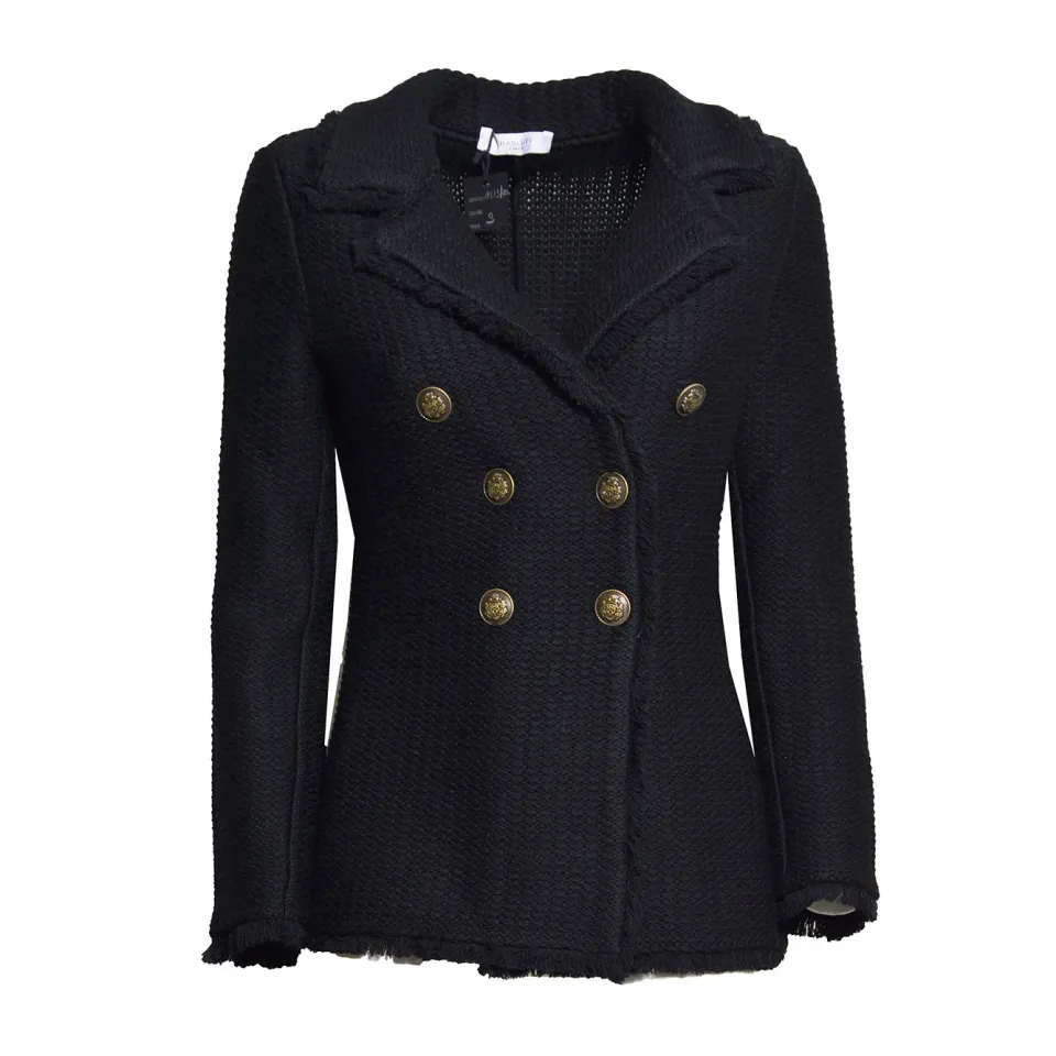 Charlott 811300 giacca doppiopetto nero lana