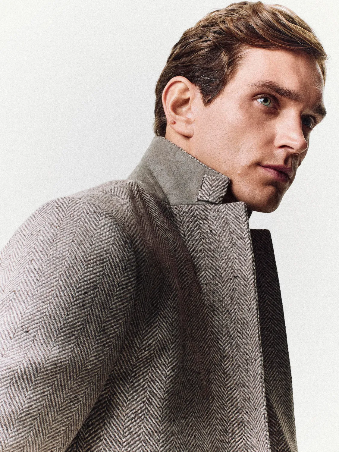 Paul Taylor Giacca Monopetto Misto Lana Spina Camel Sfoderata