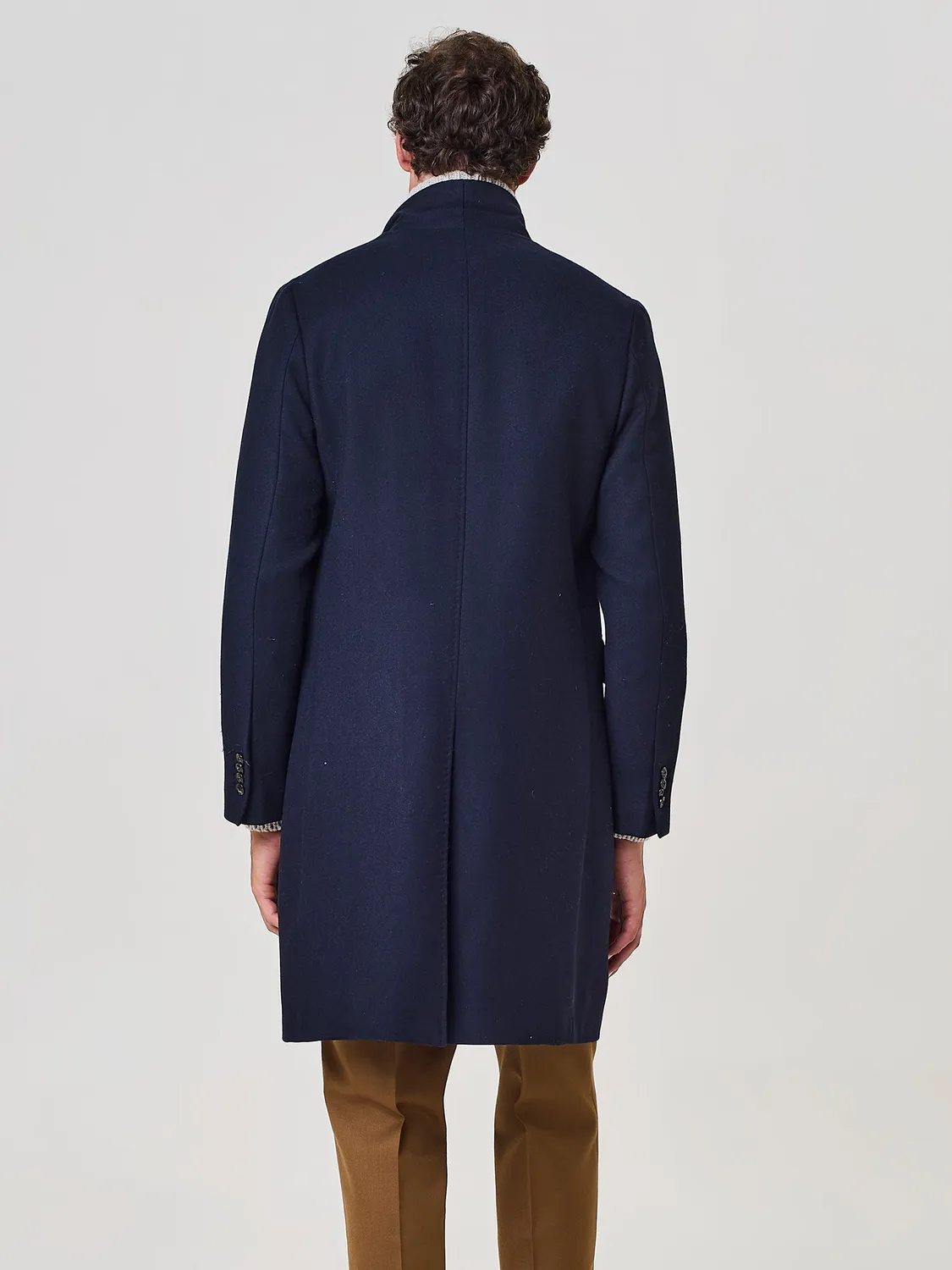 Paul Taylor Doppiopetto Misto Lana Cappotto Blu