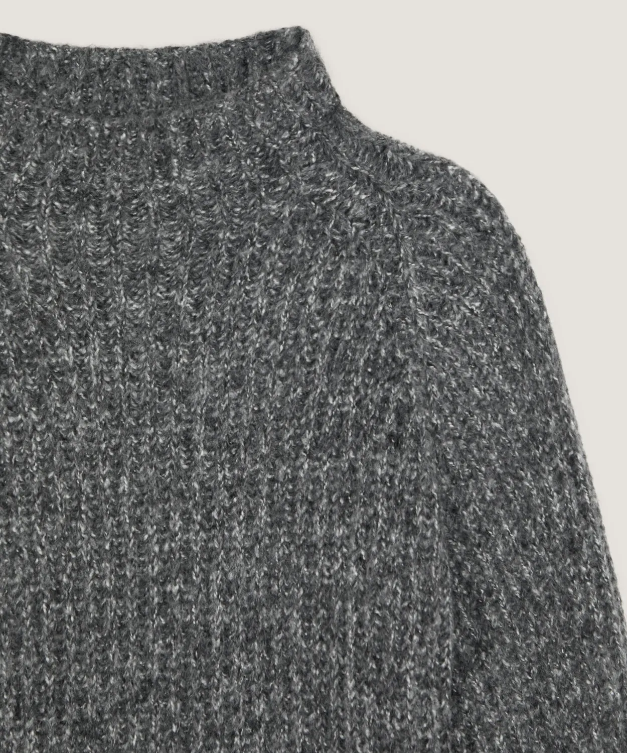 Rodier maglione oversize maglia grossa grigio chine