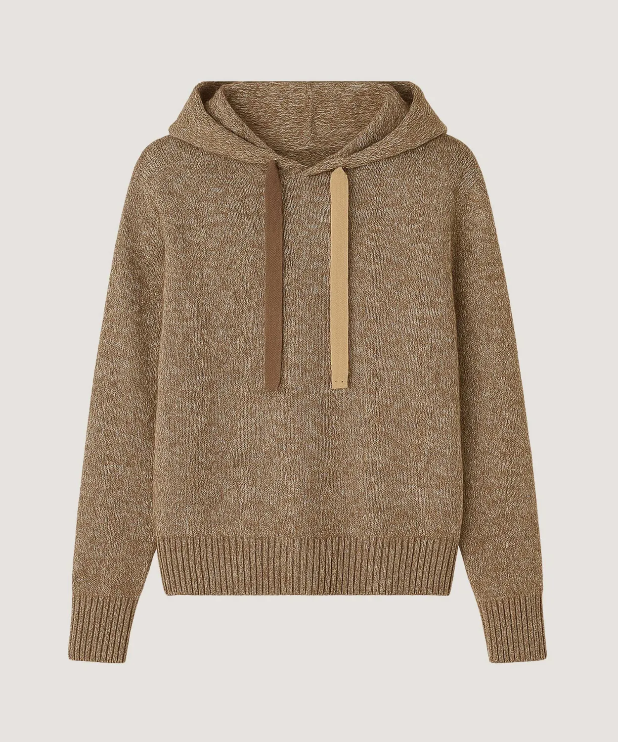 Rodier maglione oversize cappuccio mélange marrone