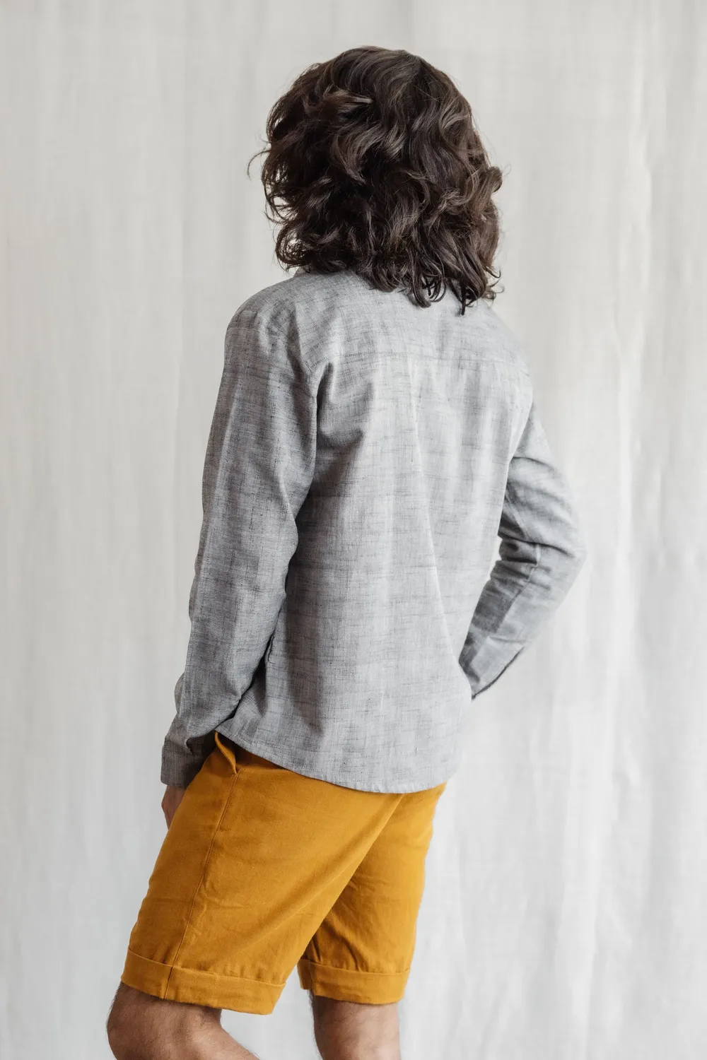 Jyoti - Fair Works Himat camicia cotone grigia uomo