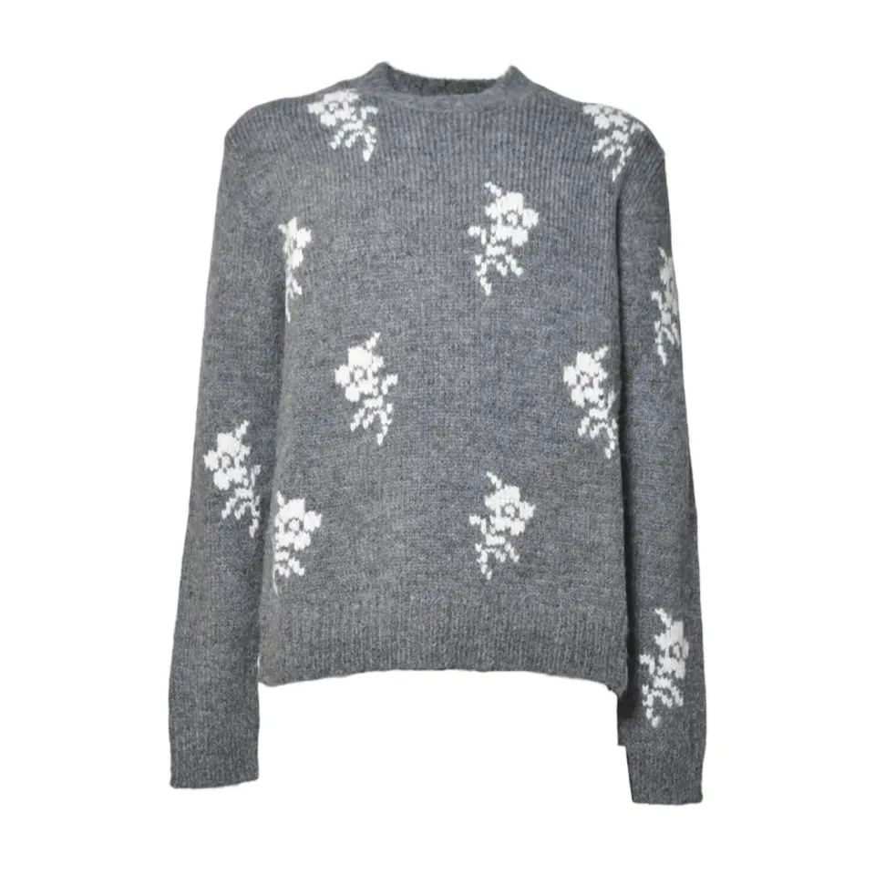 Jil Sander J22GP0259J14786082 cardigan donna grigio maglia