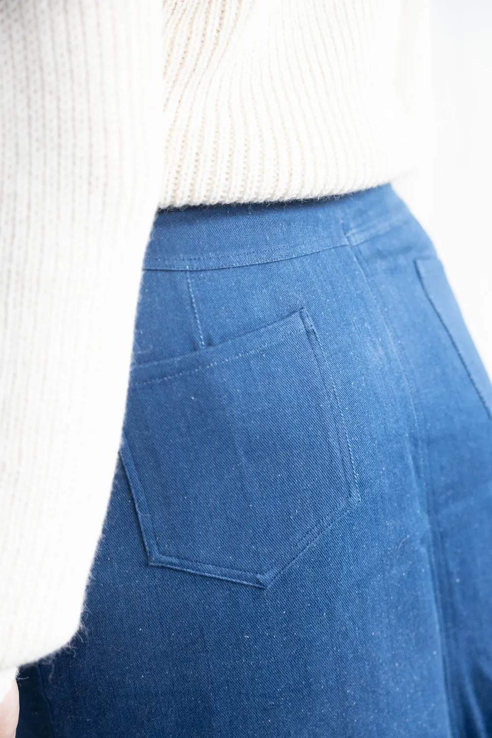 Jyoti Aleena Denim gonna lunga cotone spacchi
