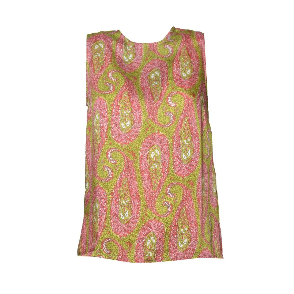 Etro WRJA001999SASZ0 tank top rosa verde poliestere