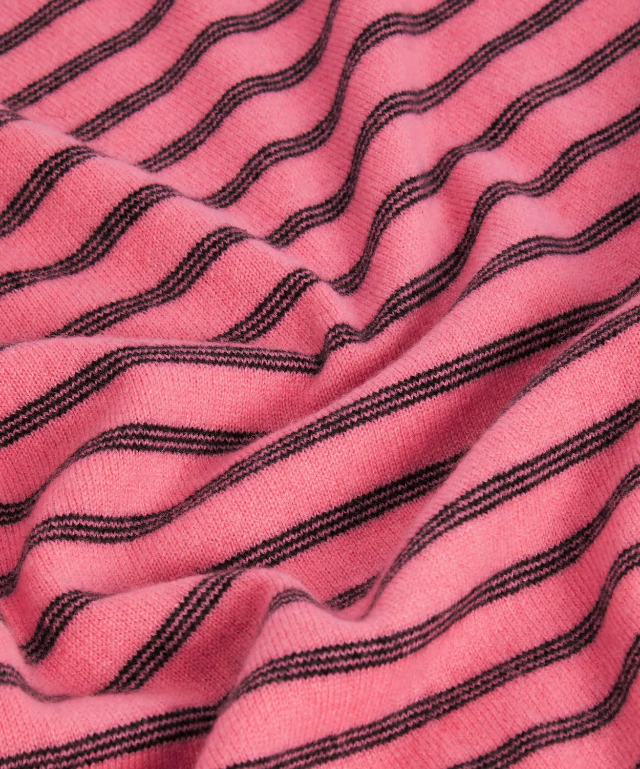 Rodier Maglione cashmere righe arancione corallo