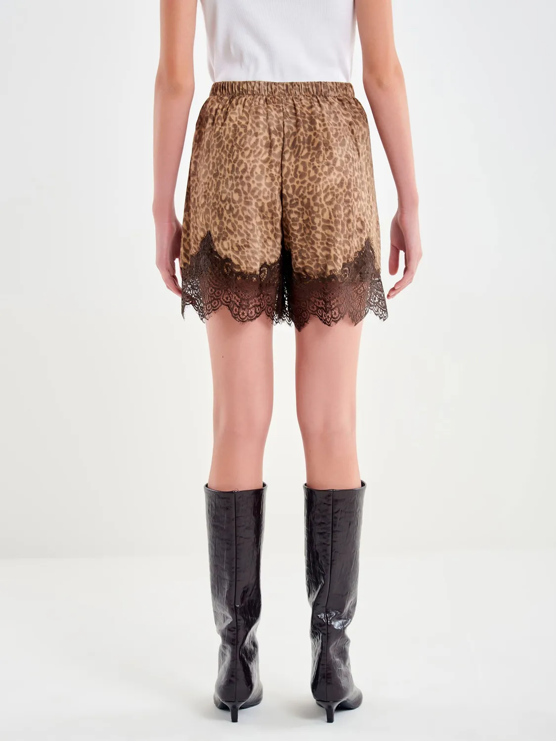 Vicolo Shorts Raso Maculati Fondente Unica