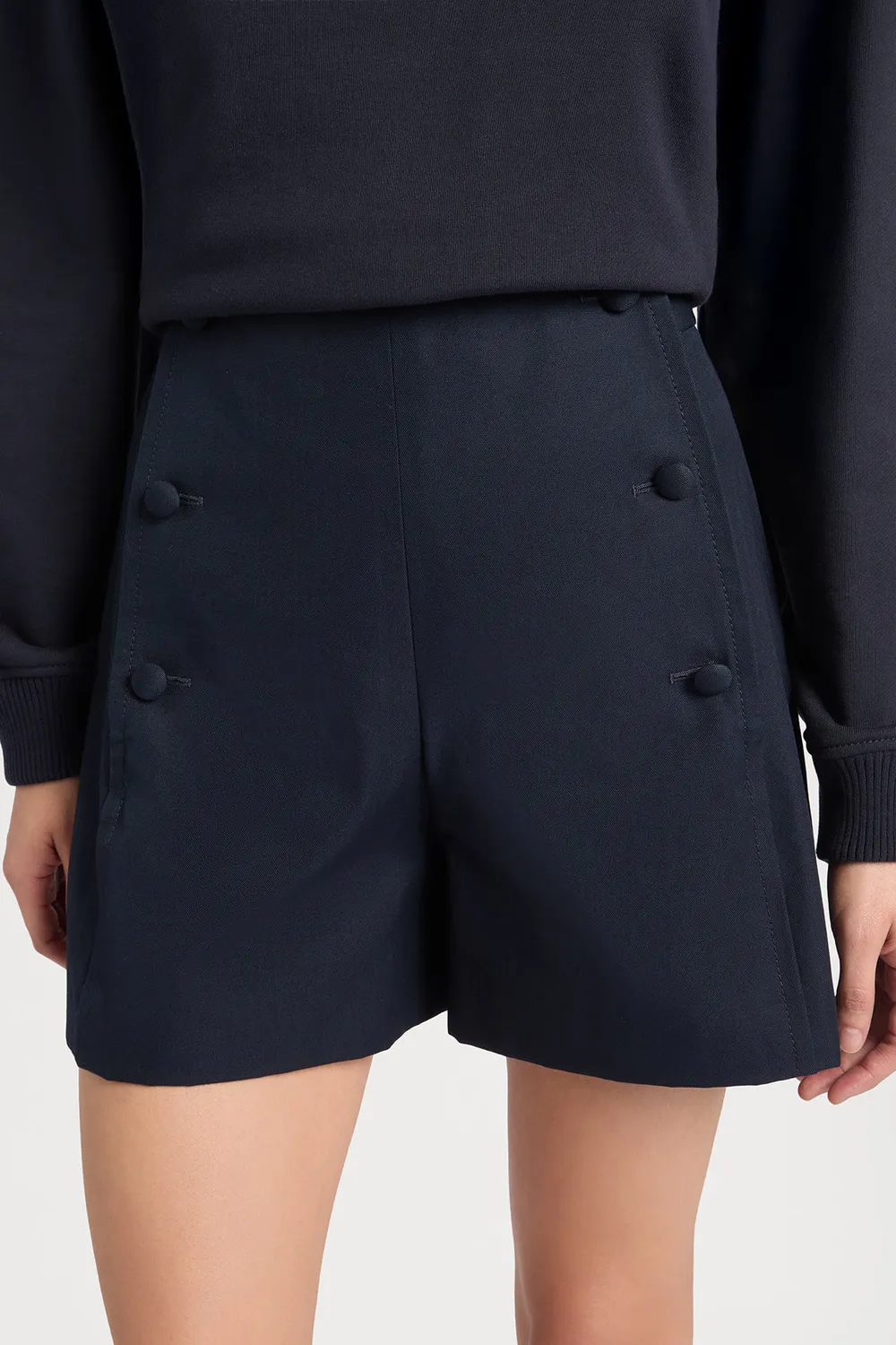 Ports Sailor shorts bottoni blu navy
