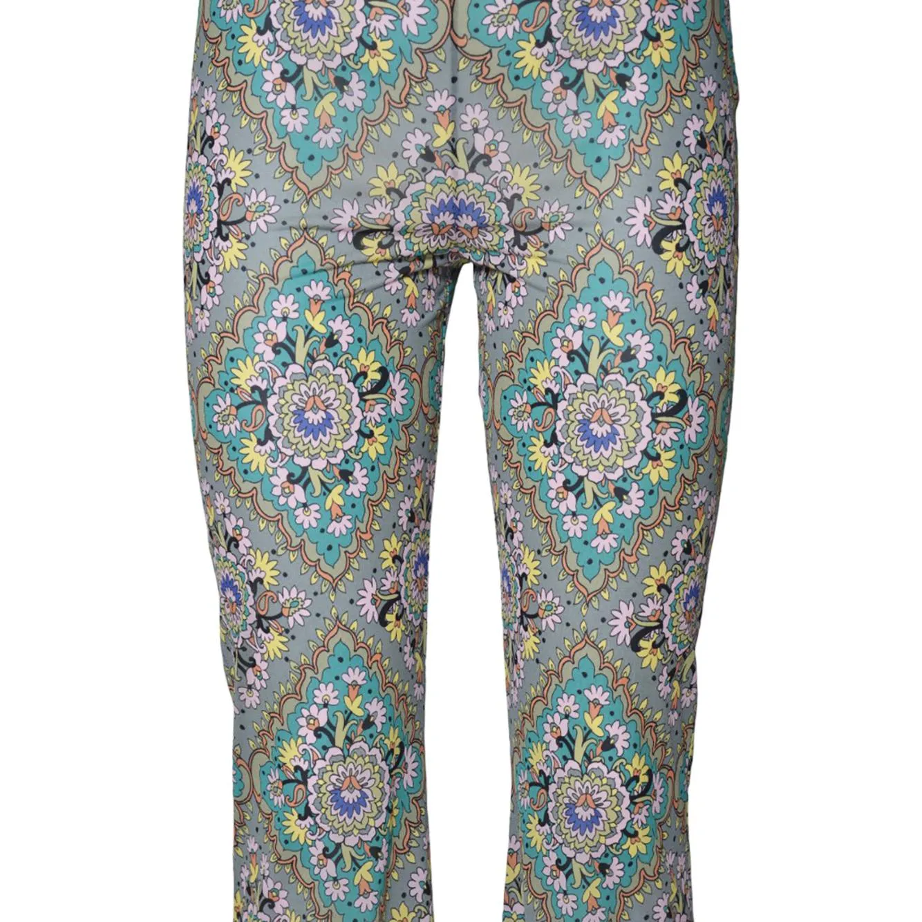 Etro WREA002699IA443 pantalone flare verde viscosa
