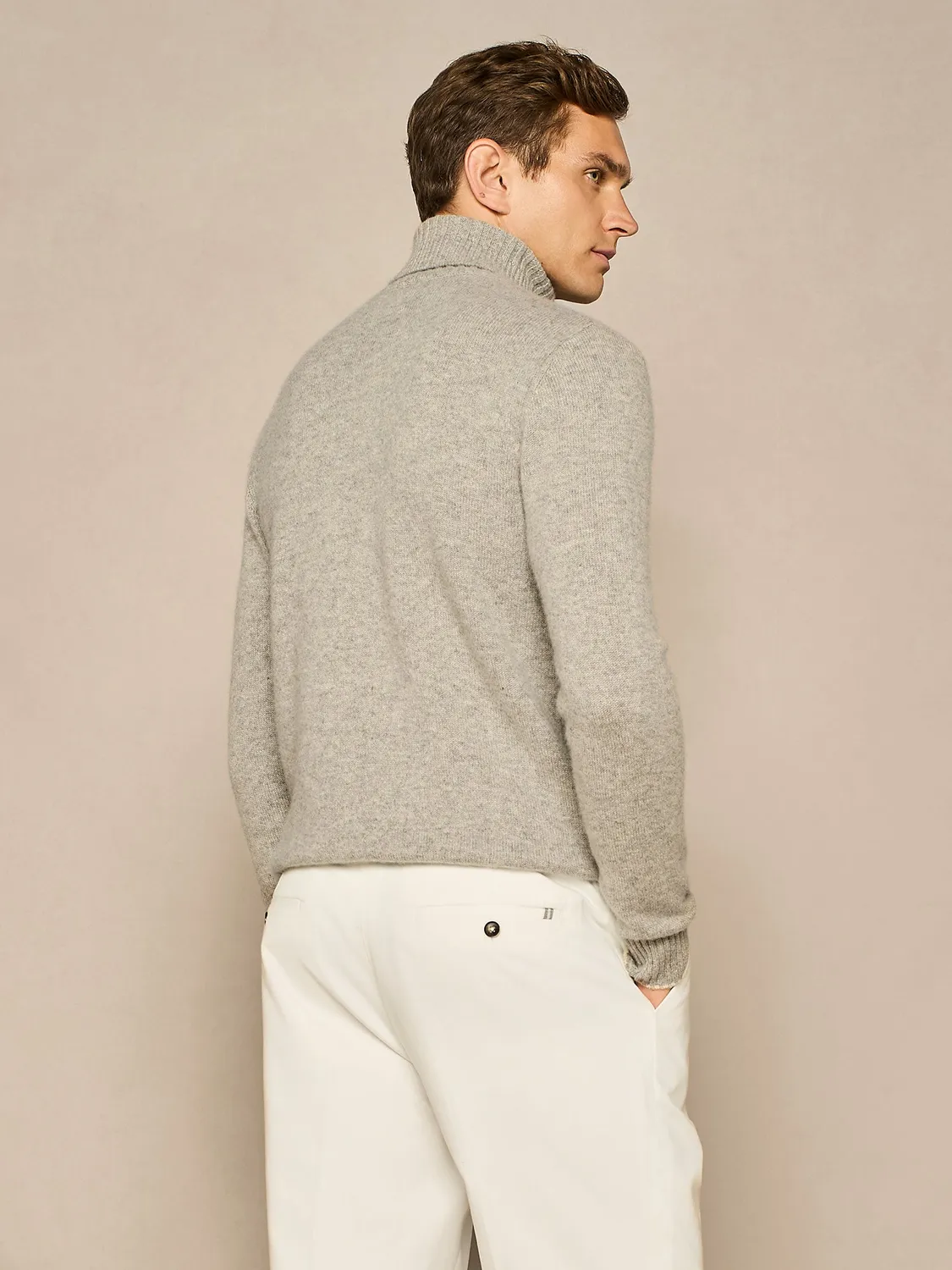 Paul Taylor Dolcevita Puro Cashmere Grigio Chiaro Melange