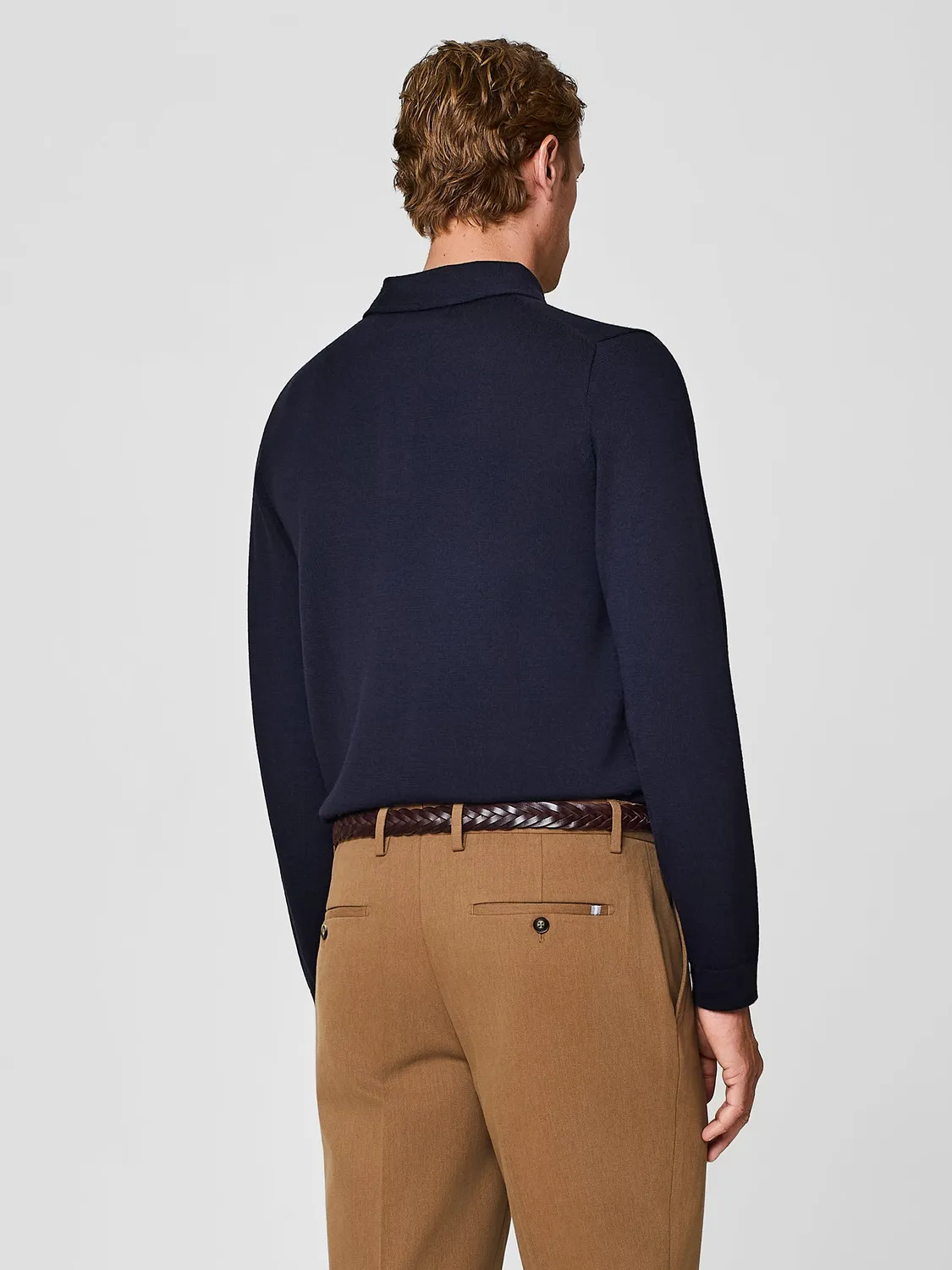 Paul Taylor Polo Lana Merino Ultrafine Blu Finezza 14